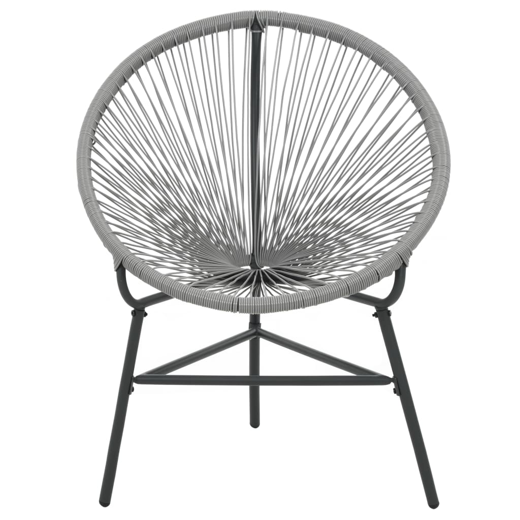 Moon Chair | Grey | Polyethylene Rattan | Moon Chair | Round | Modern
