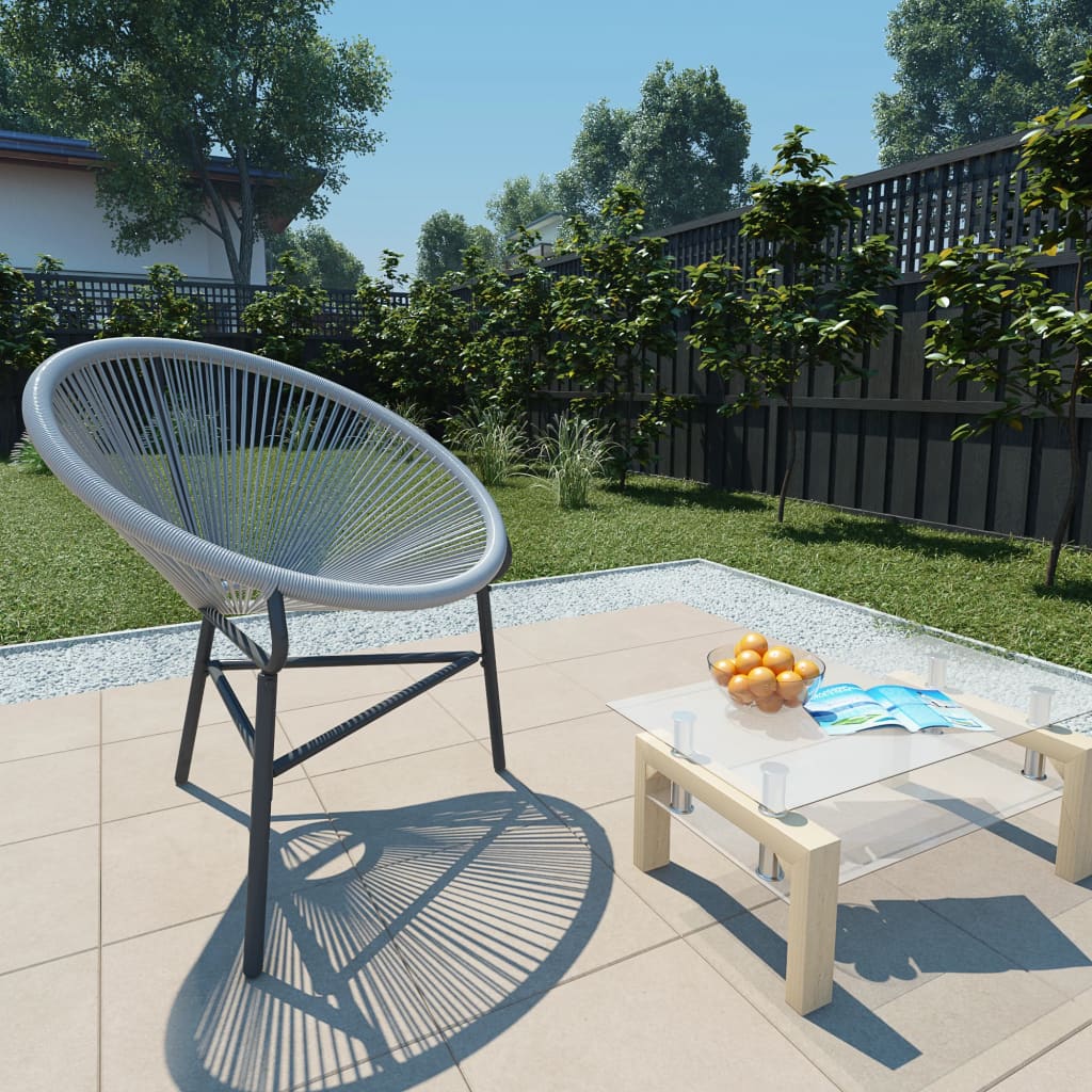 Moon Chair | Grey | Polyethylene Rattan | Moon Chair | Round | Modern