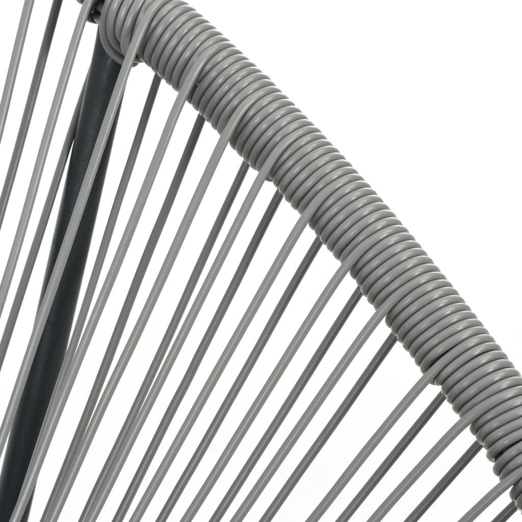 Rocking Chair | Grey | Polyethylene rattan, powder-coated steel