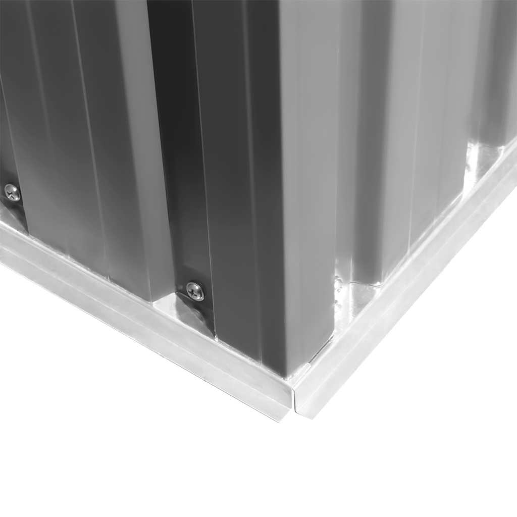 Garden Shed | Grey | Galvanised Steel | Large | Sliding Components