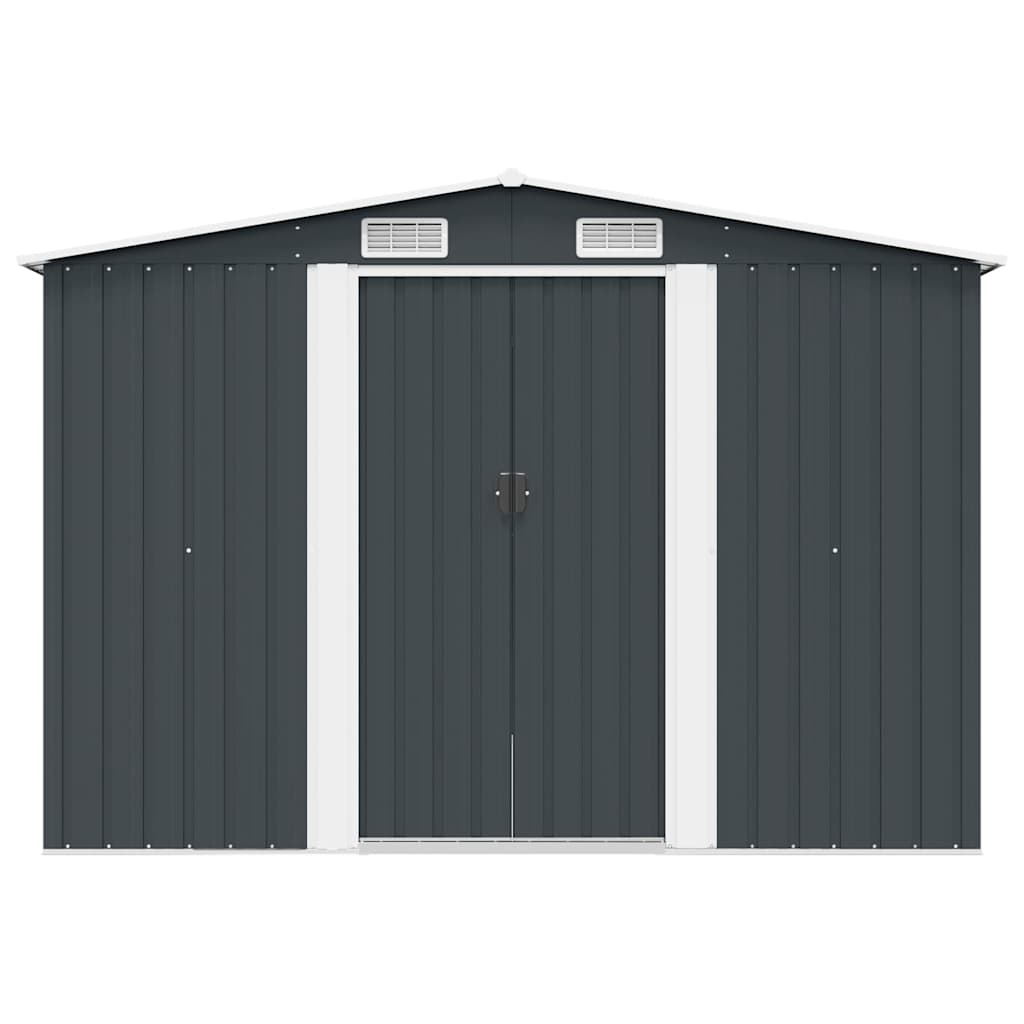 Garden Shed | Anthracite | Galvanised Steel | Large | Sliding Components