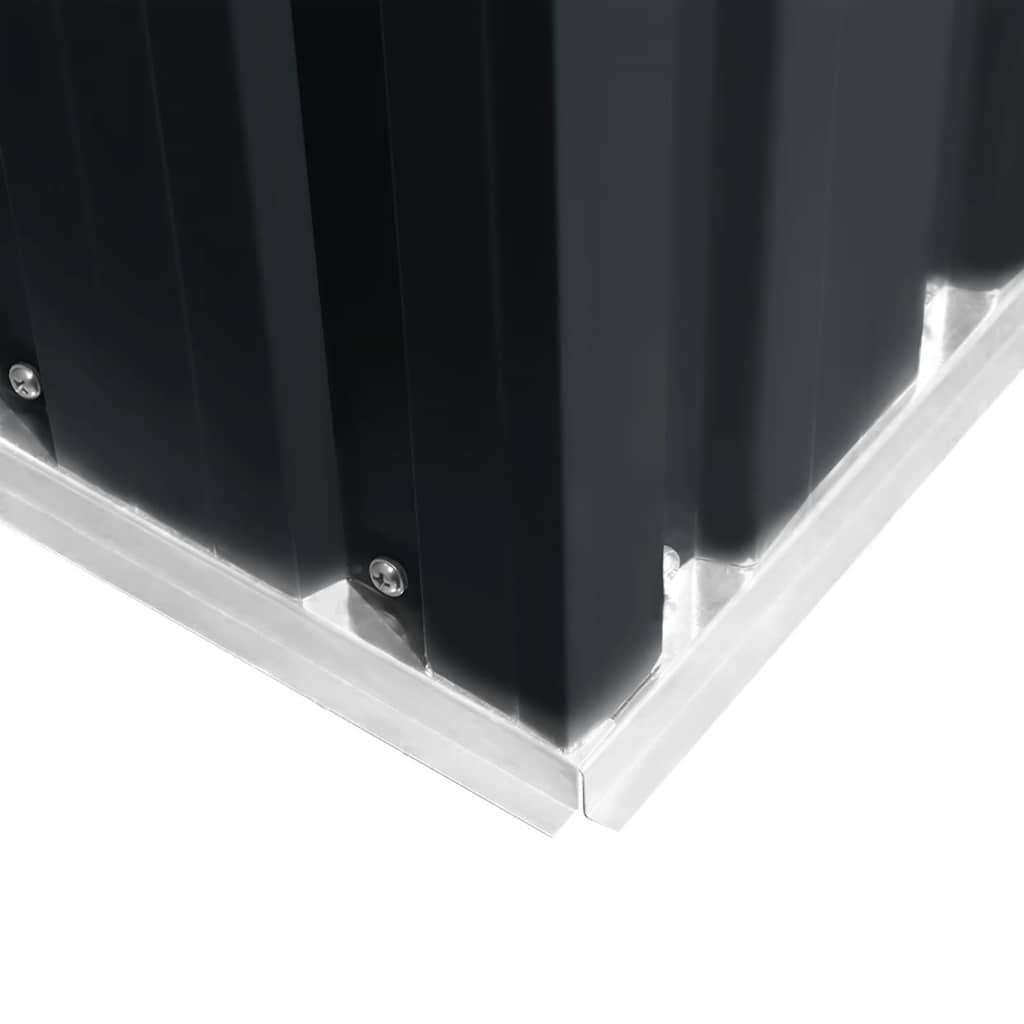 Garden Shed | Anthracite | Galvanised Steel | Large | Sliding Components