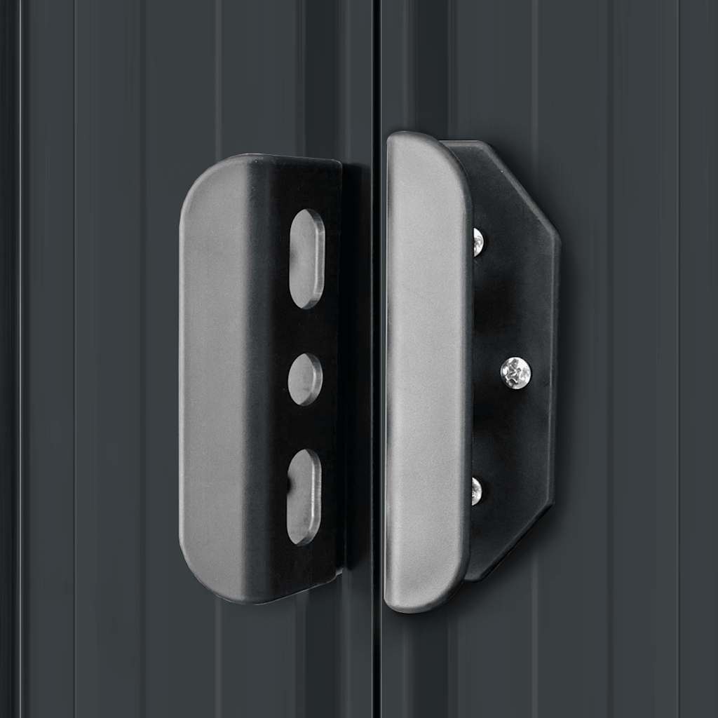 Garden Shed | Anthracite | Galvanised Steel | Large | Sliding Components