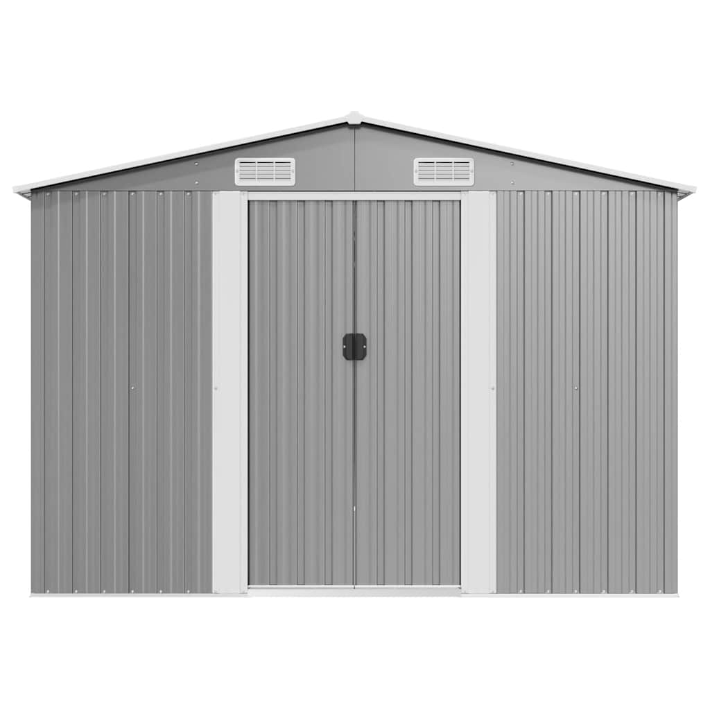 Garden Shed | Grey | Galvanised Steel | 257x392x181 cm