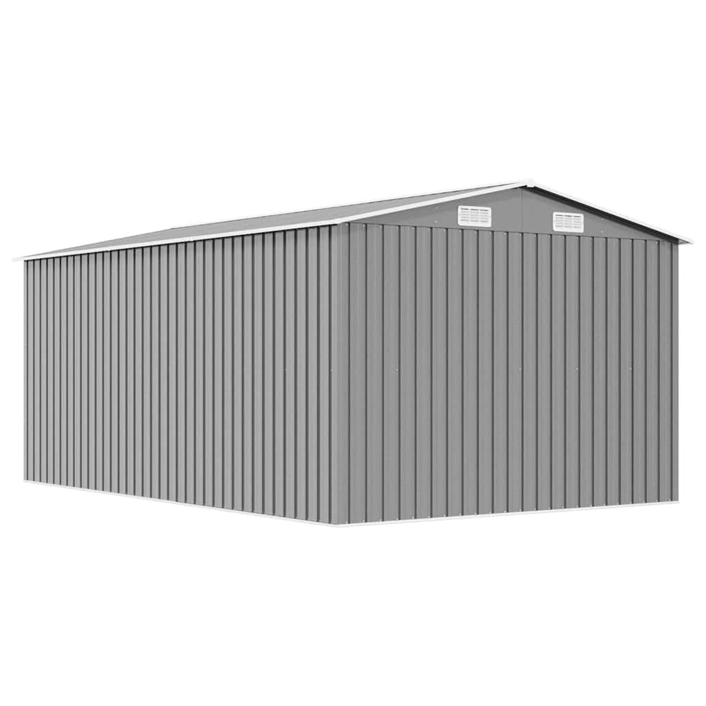 Garden Shed | Grey | Galvanised Steel | 257x392x181 cm