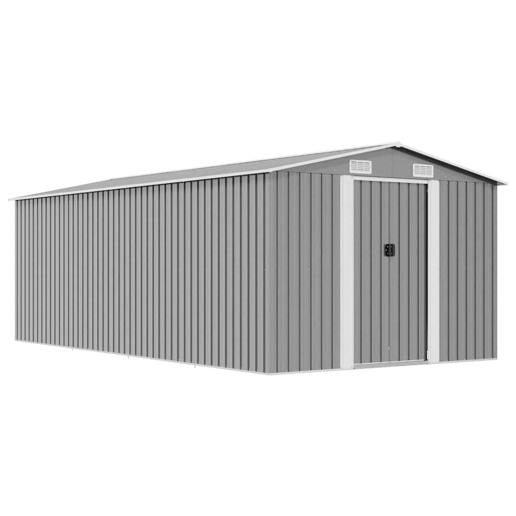 Garden Shed | Metal Grey | Galvanized Steel | 257x489x181 cm