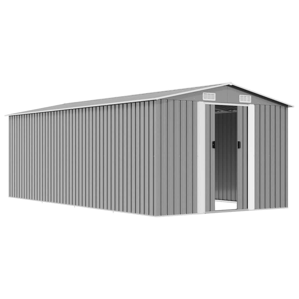 Garden Shed | Metal Grey | Galvanized Steel | 257x489x181 cm