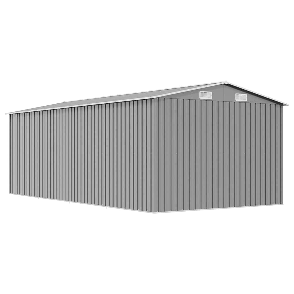 Garden Shed | Metal Grey | Galvanized Steel | 257x489x181 cm