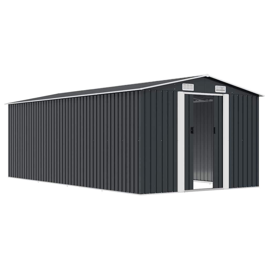 Garden Shed | Anthracite | Galvanised Steel | Large | Garden Shed