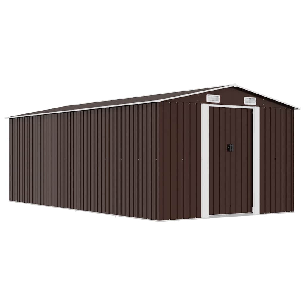 Garden Shed | Brown | Galvanised steel | Large | Durable | Garden Shed
