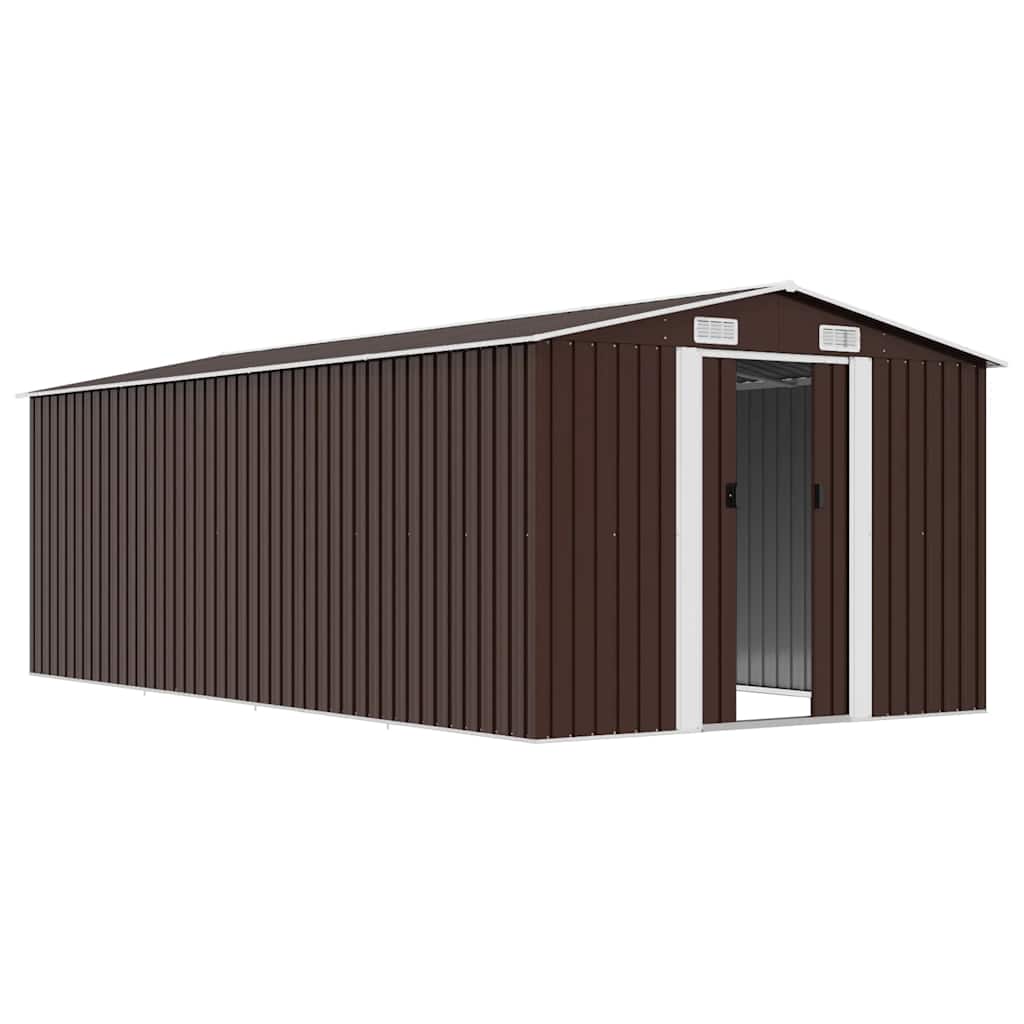 Garden Shed | Brown | Galvanised steel | Large | Durable | Garden Shed