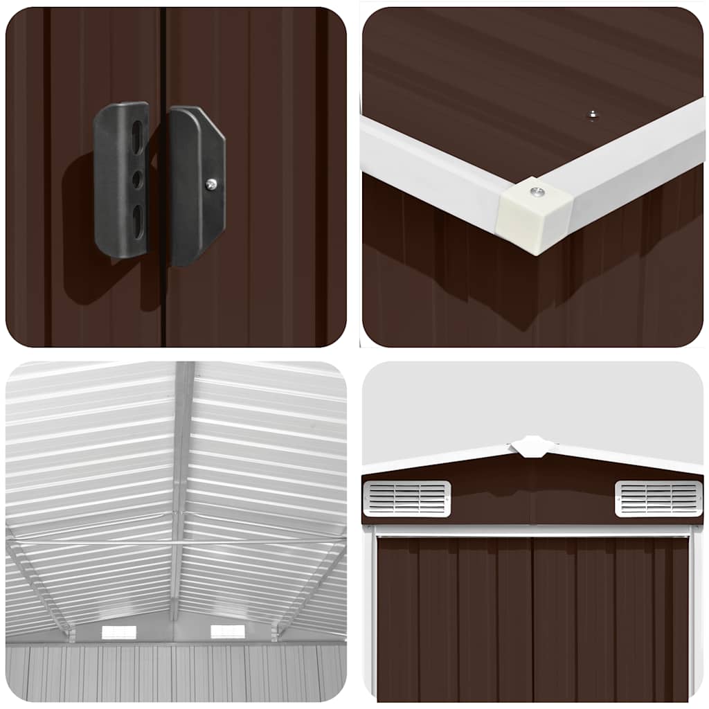 Garden Shed | Brown | Galvanised steel | Large | Durable | Garden Shed
