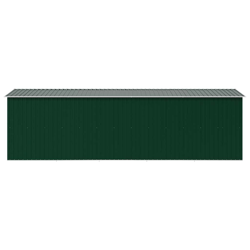 Garden Shed 257x580x181 cm Metal Green