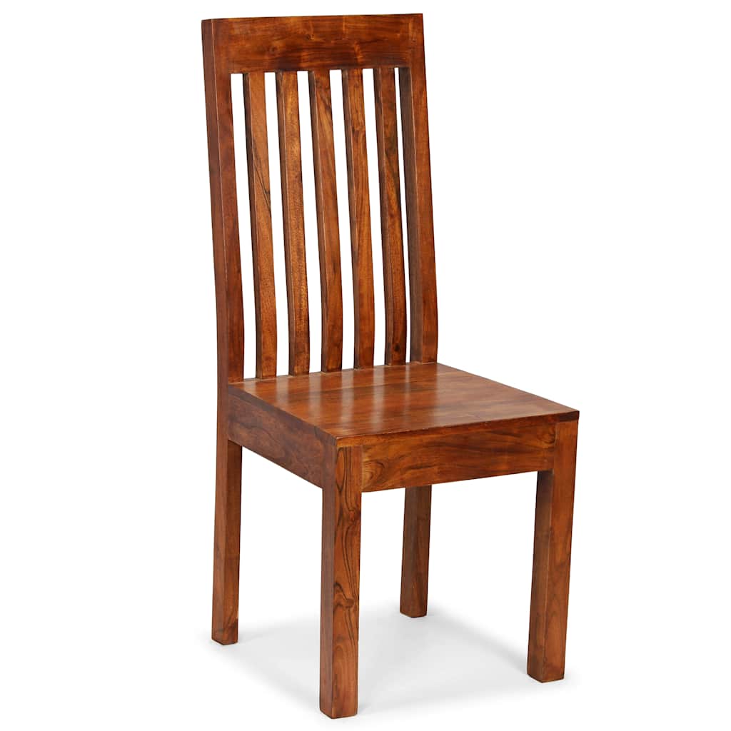 Dining Chair | Set of 6 | Brown | Solid acacia wood | Standard | Durable