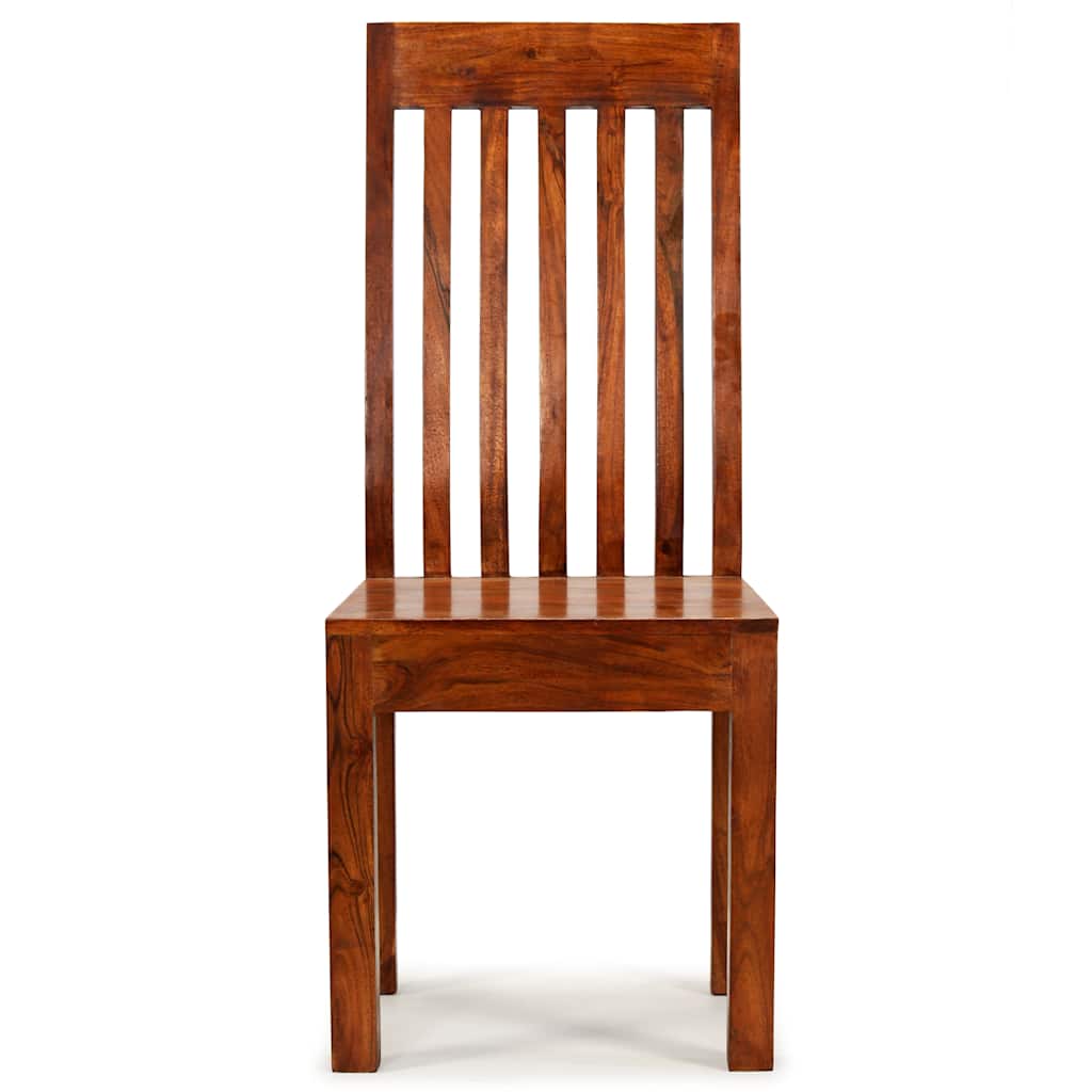 Dining Chair | Set of 6 | Brown | Solid acacia wood | Standard | Durable