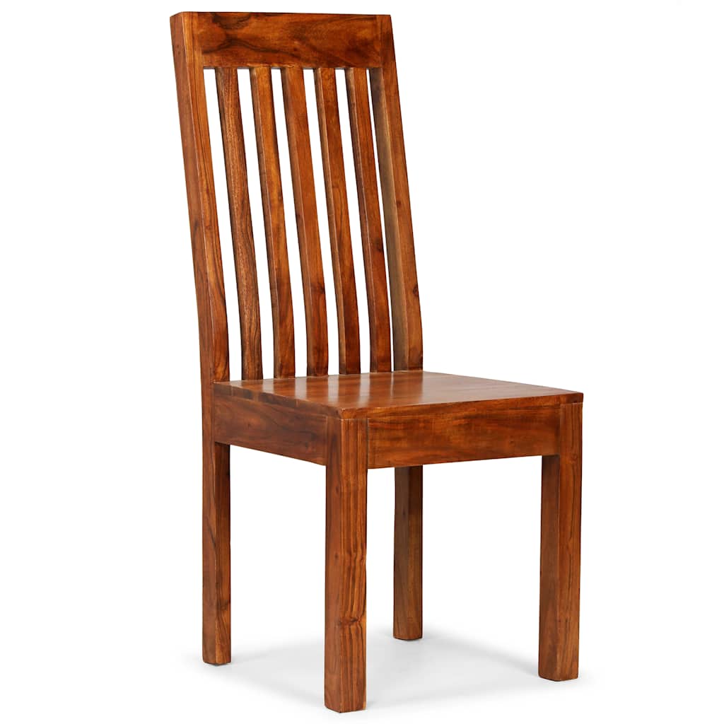 Dining Chair | Set of 6 | Brown | Solid acacia wood | Standard | Durable