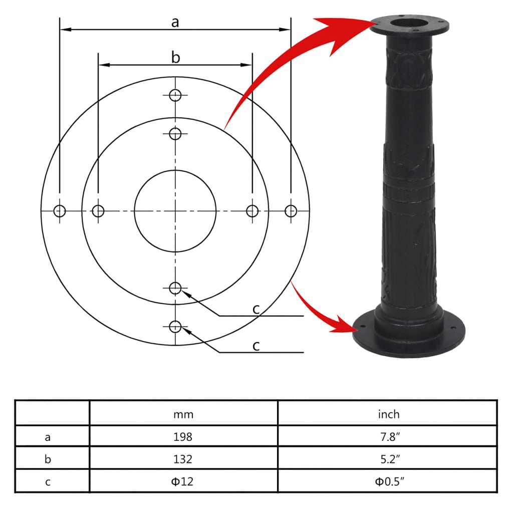 vidaXL Garden Water Pump with Stand Cast Iron