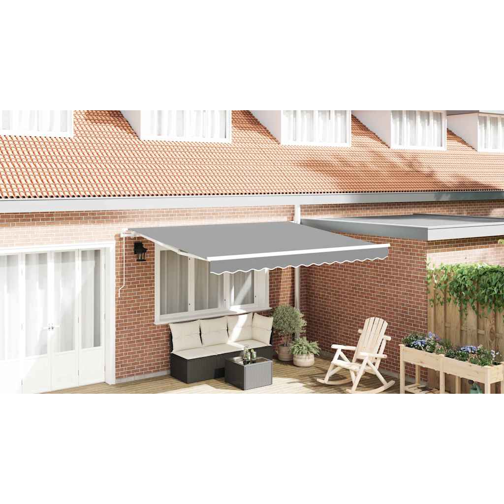 Awning Frame Manual White 350 x 250 cm Aluminium