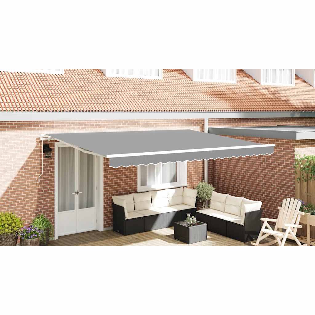 Awning Frame Manual White 450 x 300 cm Aluminium