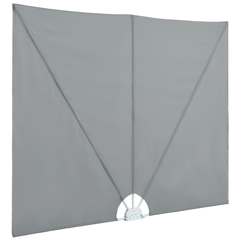 Collapsible Terrace Side Awning Grey 300x150 cm