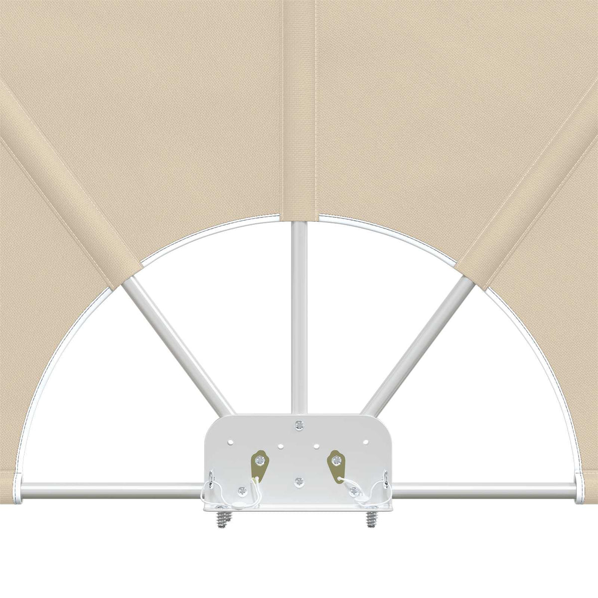 44567 vidaXL Collapsible Terrace Side Awning Cream 240x160 cm