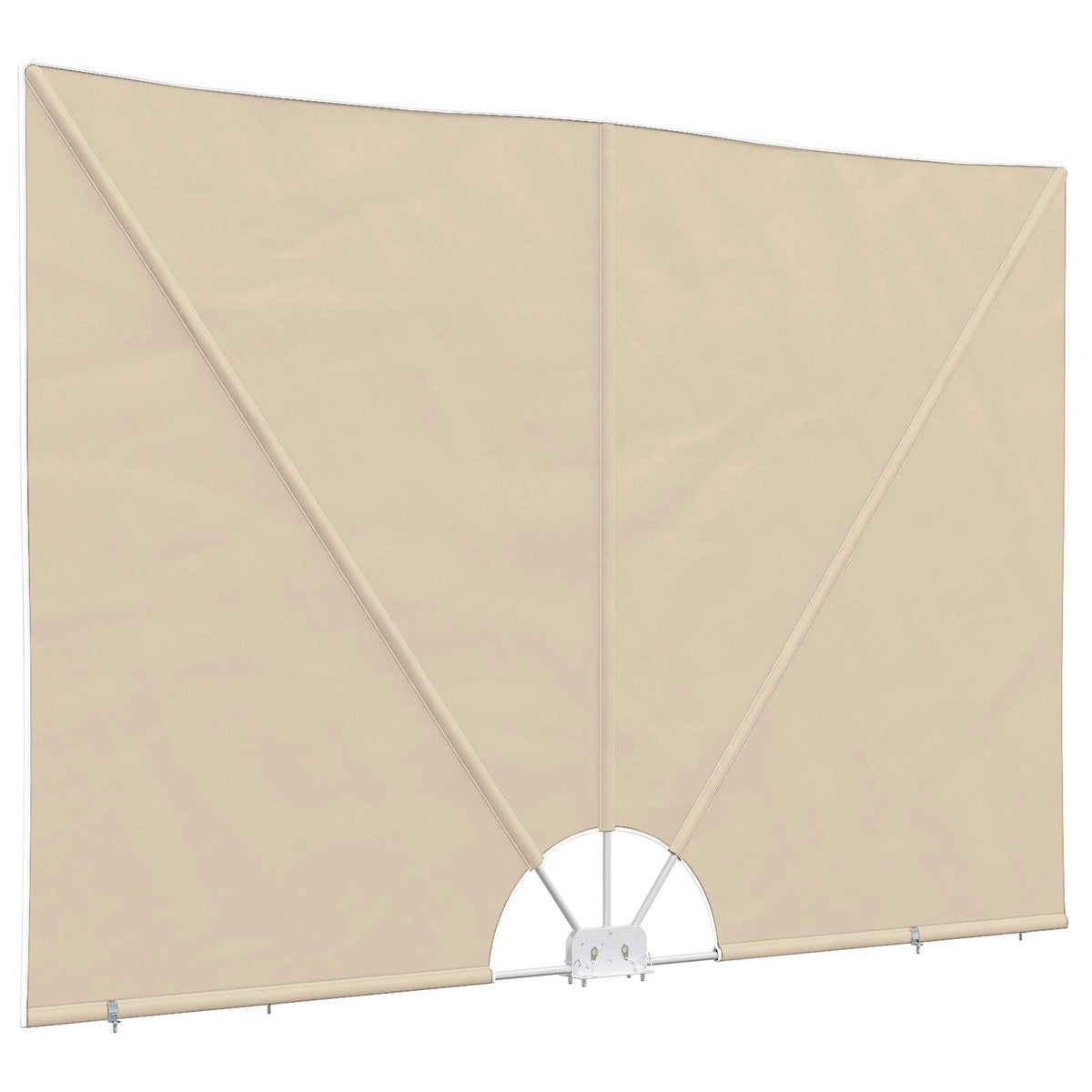 44567 vidaXL Collapsible Terrace Side Awning Cream 240x160 cm