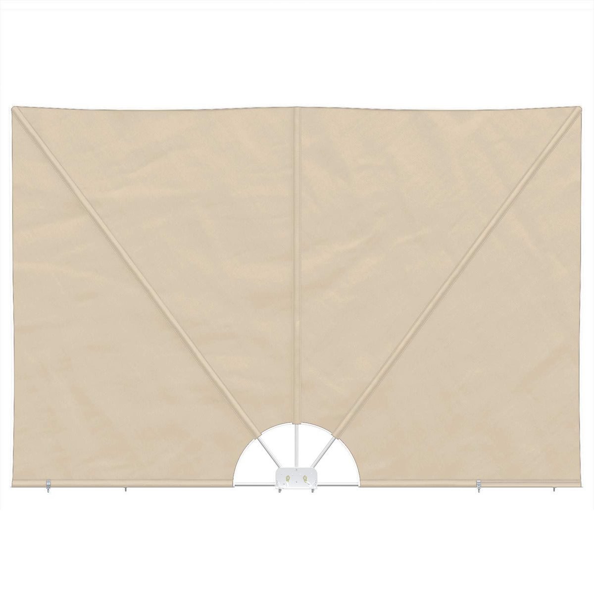 44569 vidaXL Collapsible Terrace Side Awning Cream 300x200 cm