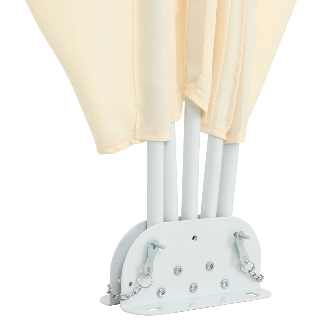 Collapsible Terrace Side Awning Cream 400x200 cm
