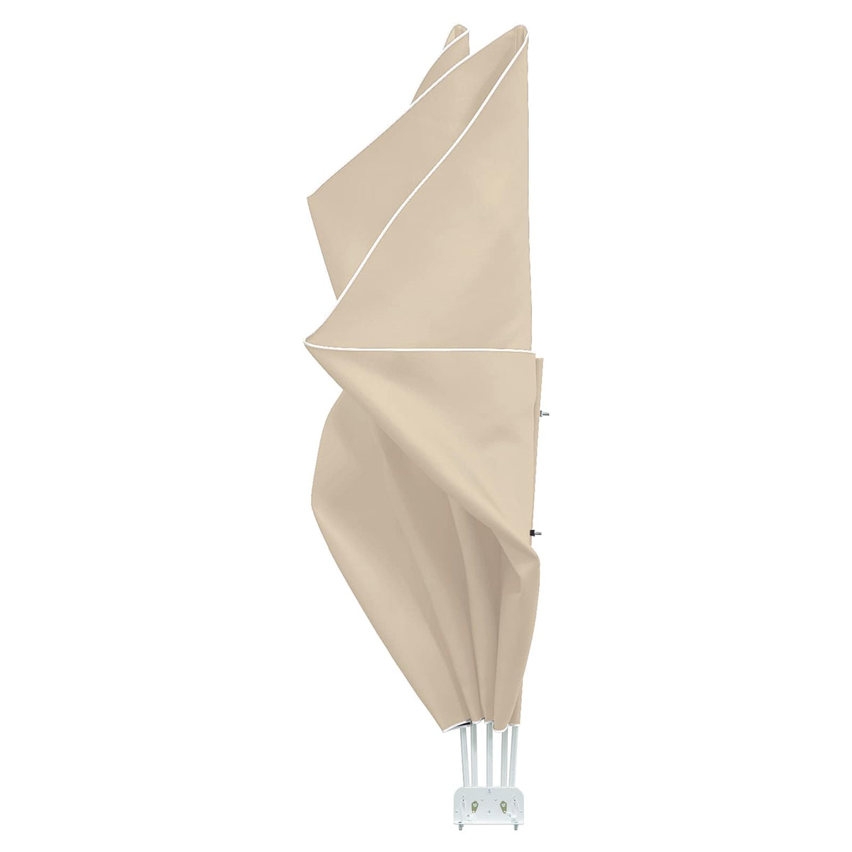 44570 vidaXL Collapsible Terrace Side Awning Cream 400x200 cm