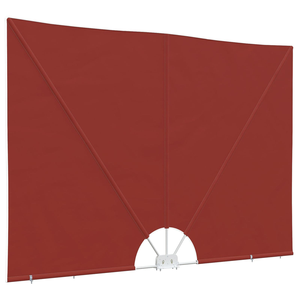 44574 vidaXL Collapsible Terrace Side Awning Terracotta 400x200 cm