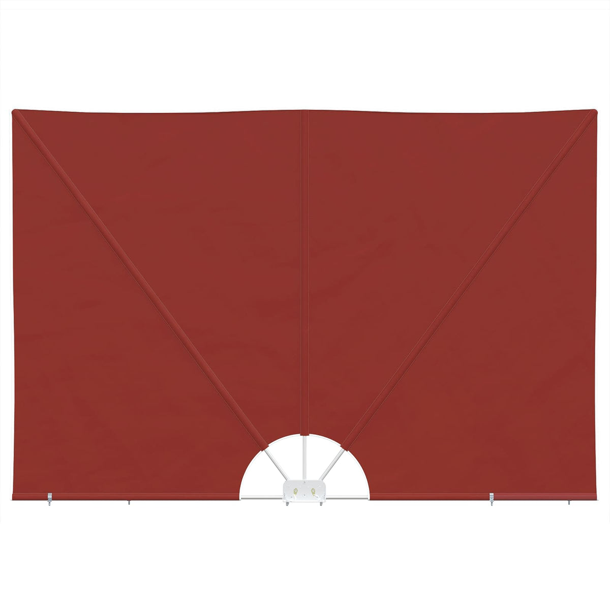 44574 vidaXL Collapsible Terrace Side Awning Terracotta 400x200 cm