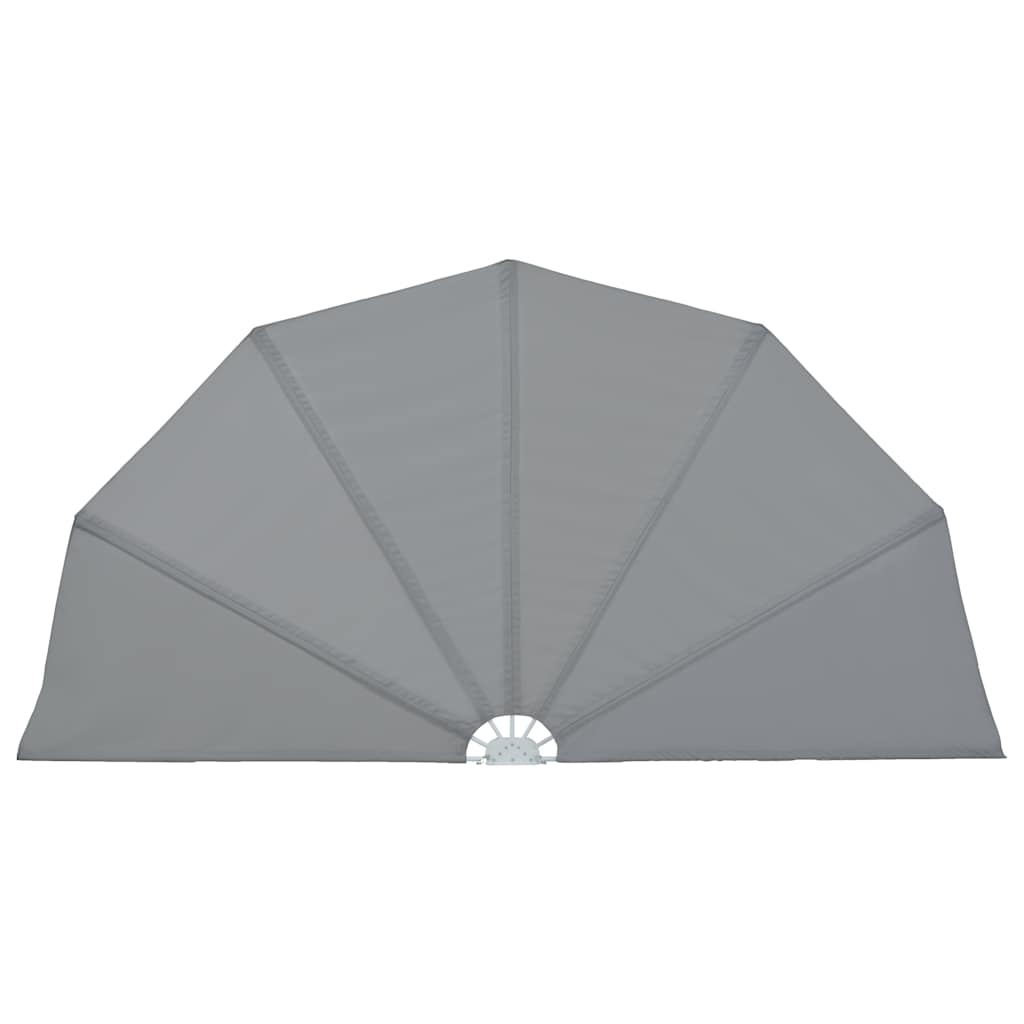 Collapsible Terrace Side Awning Grey 160 cm