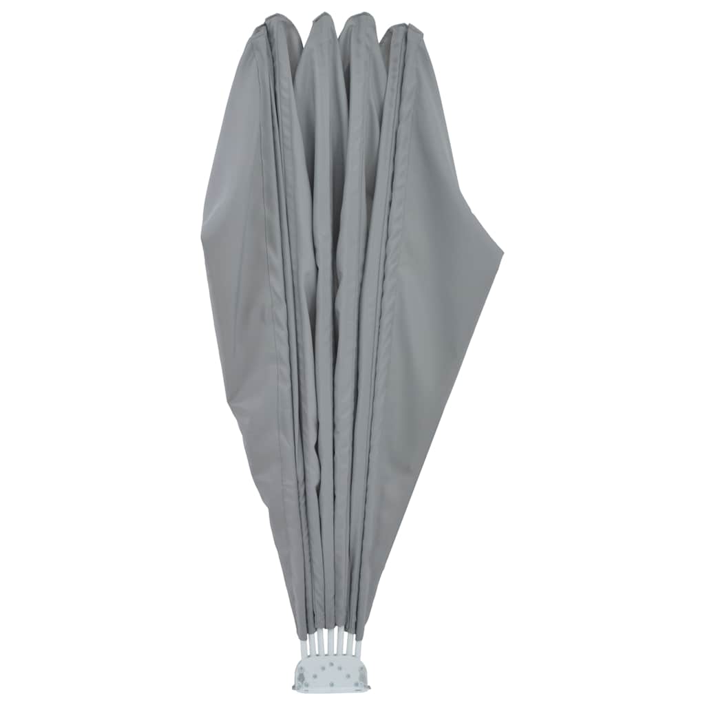 Collapsible Terrace Side Awning Grey 160 cm