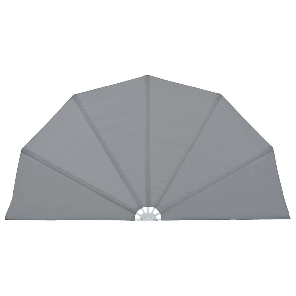 Collapsible Terrace Side Awning Grey 200 cm
