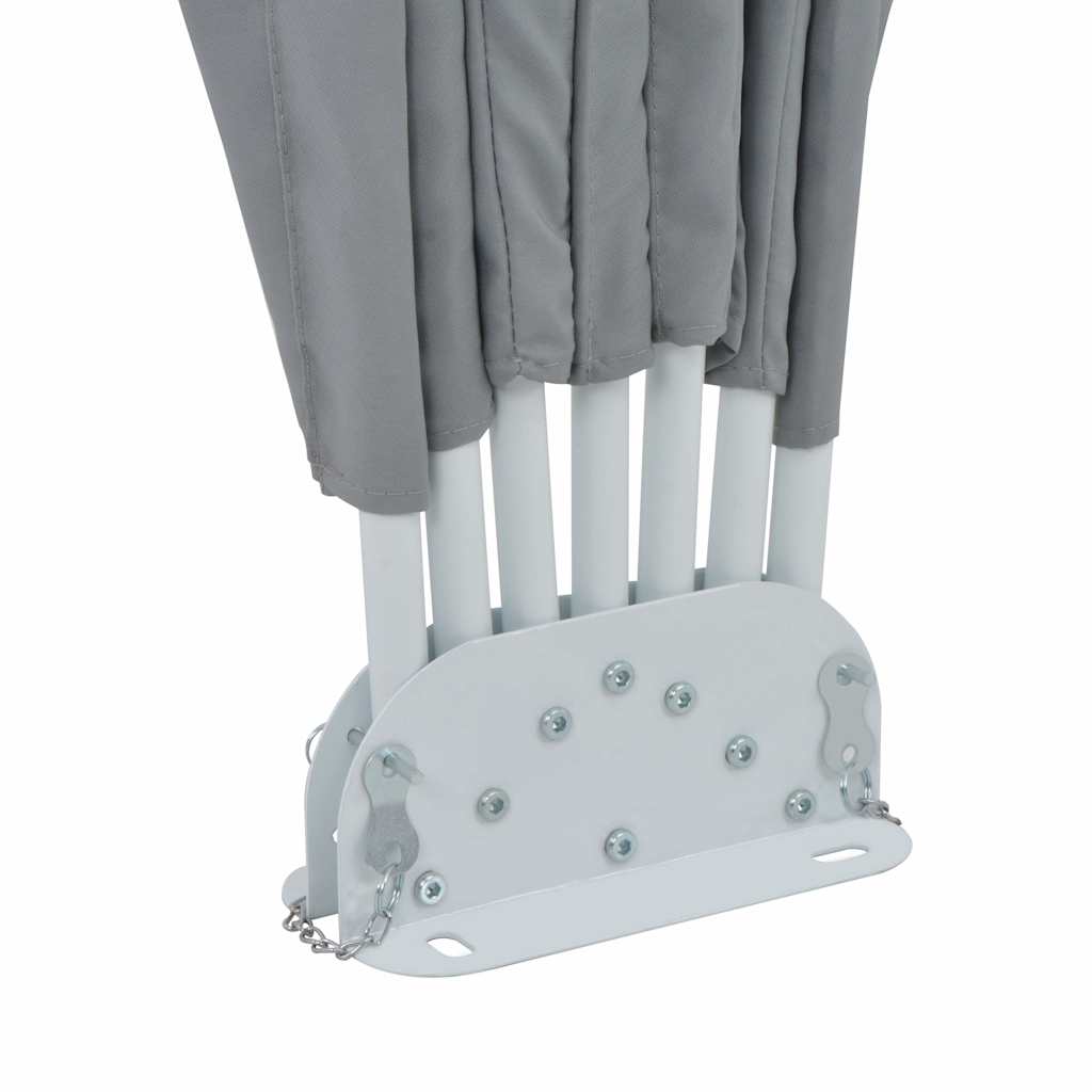 Collapsible Terrace Side Awning Grey 200 cm