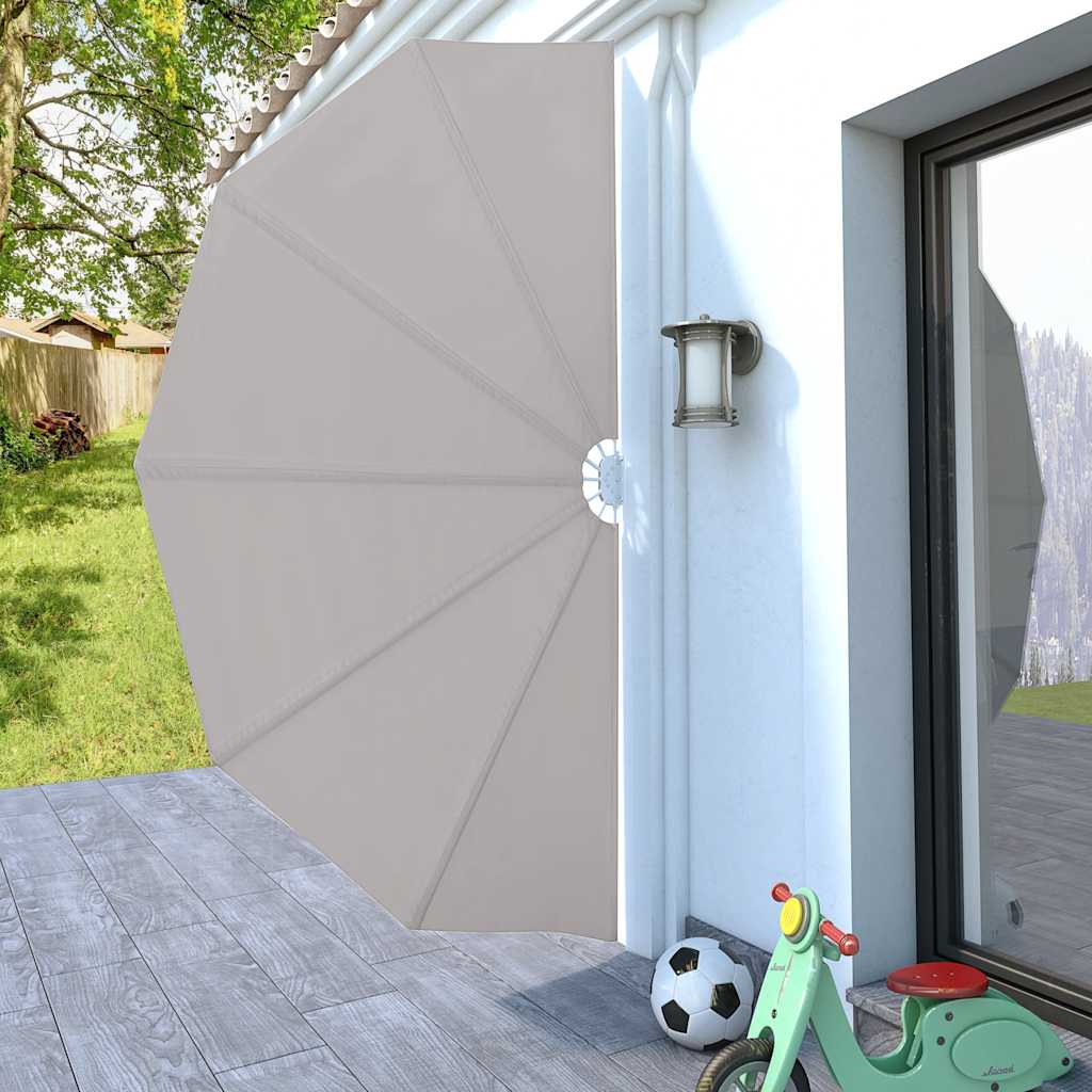 Collapsible Terrace Side Awning Cream 160 cm