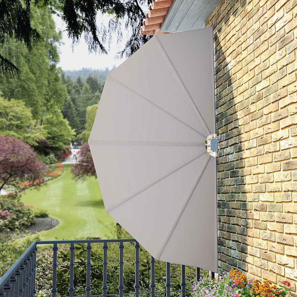 Collapsible Terrace Side Awning Cream 160 cm