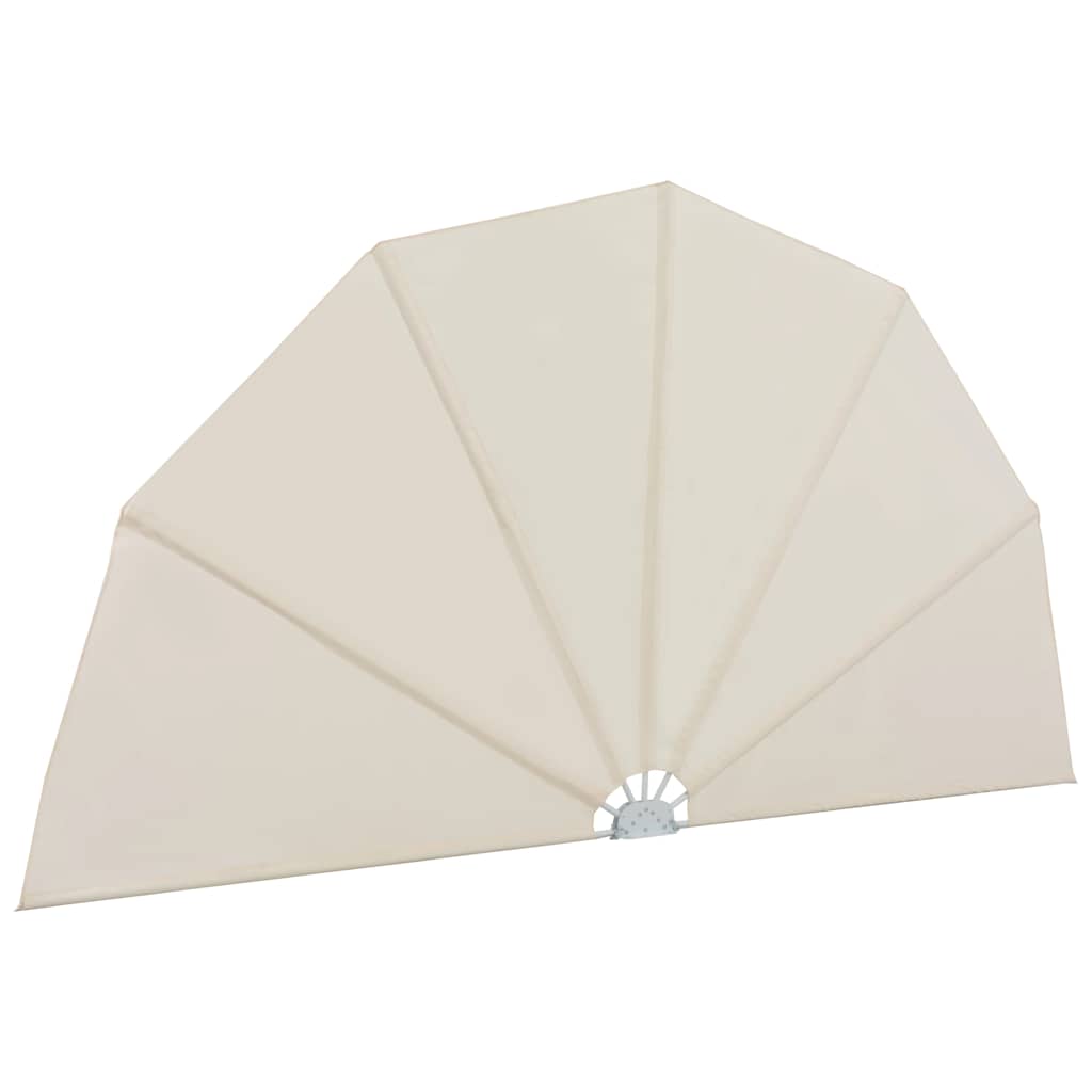 Collapsible Terrace Side Awning Cream 200 cm