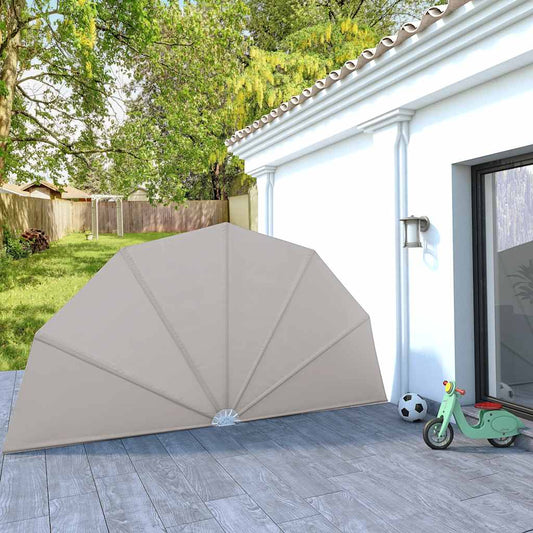 44578 vidaXL Collapsible Terrace Side Awning Cream 200 cm