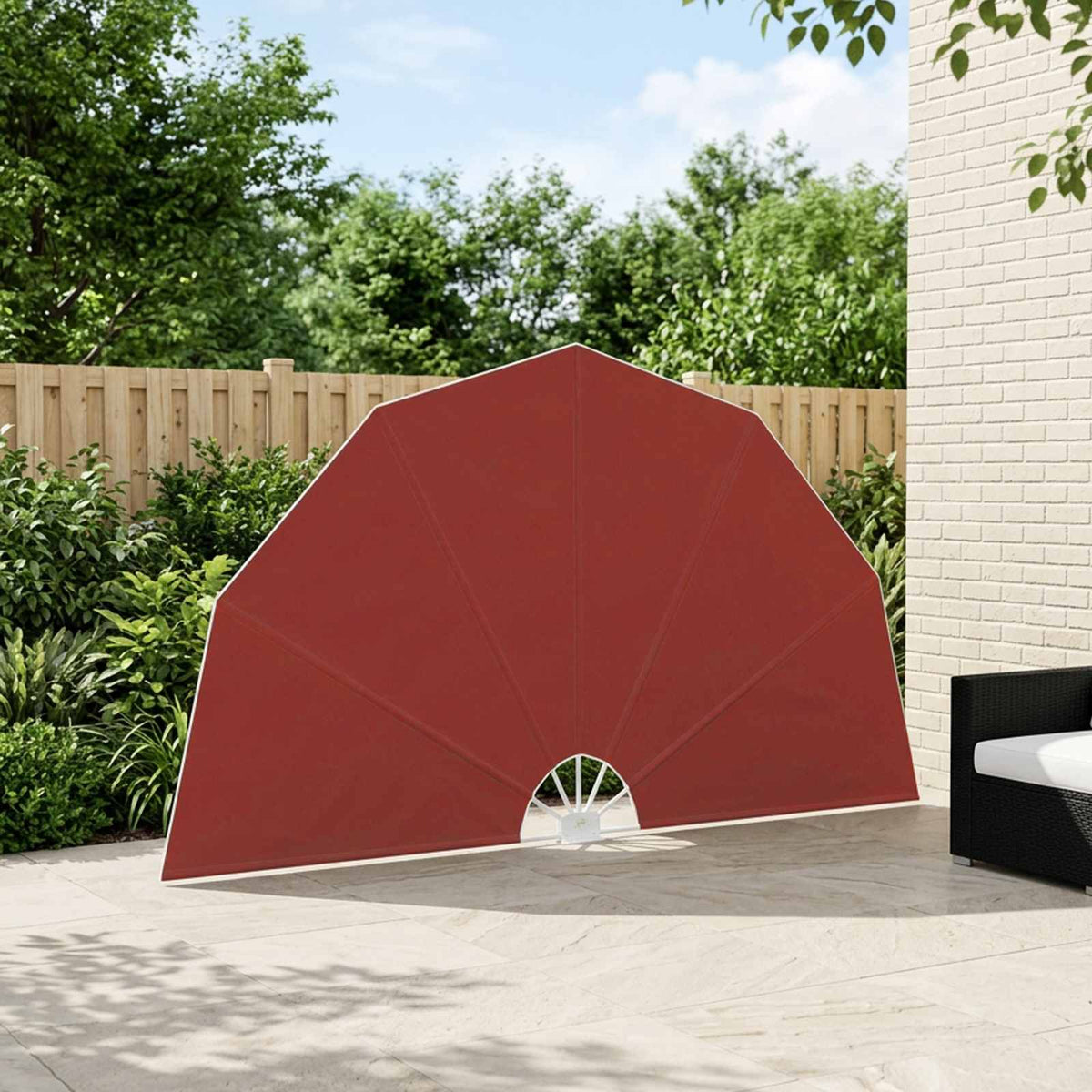 44580 vidaXL Collapsible Terrace Side Awning Terracotta 200 cm
