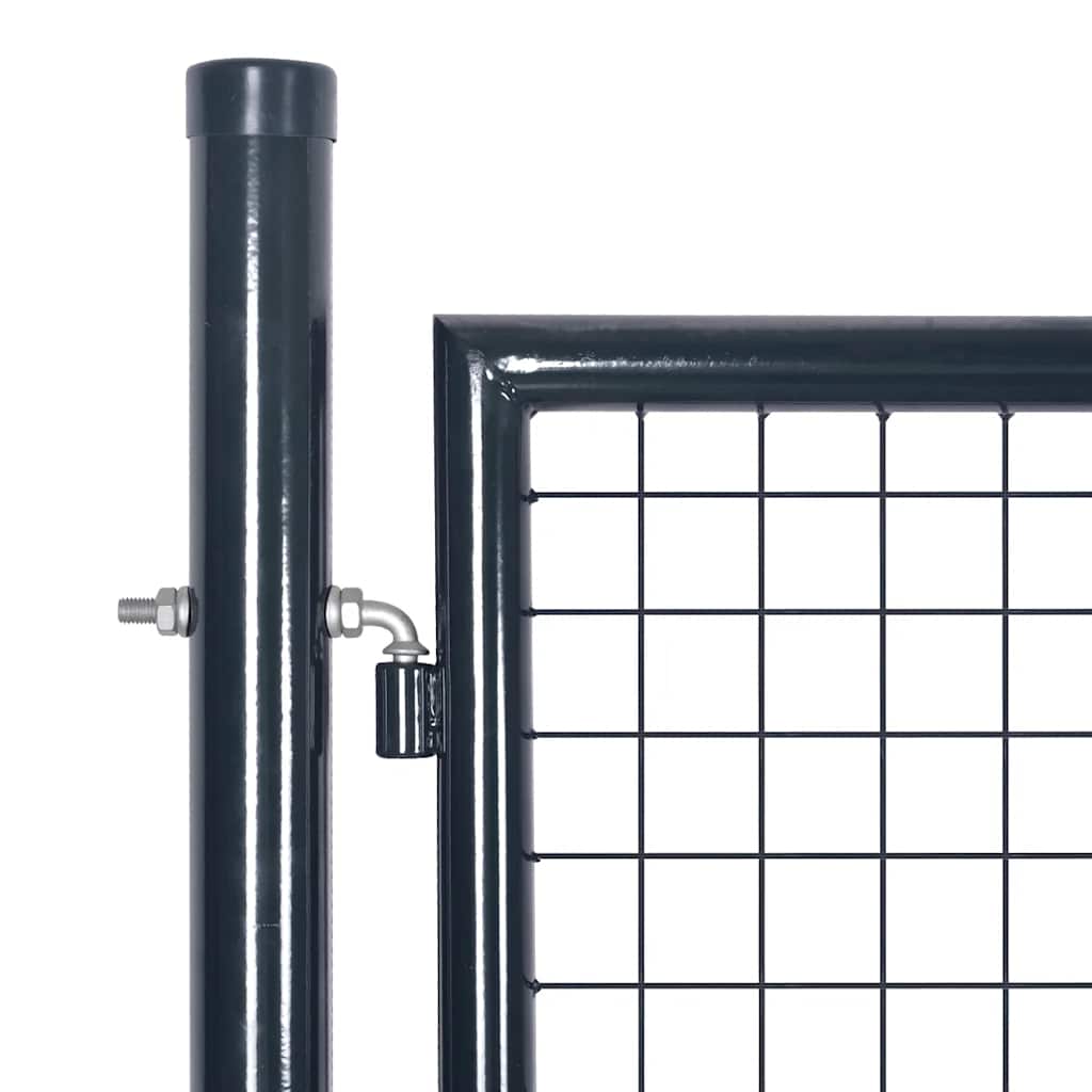 Mesh Garden Gate Galvanised Steel 300x75 cm Grey
