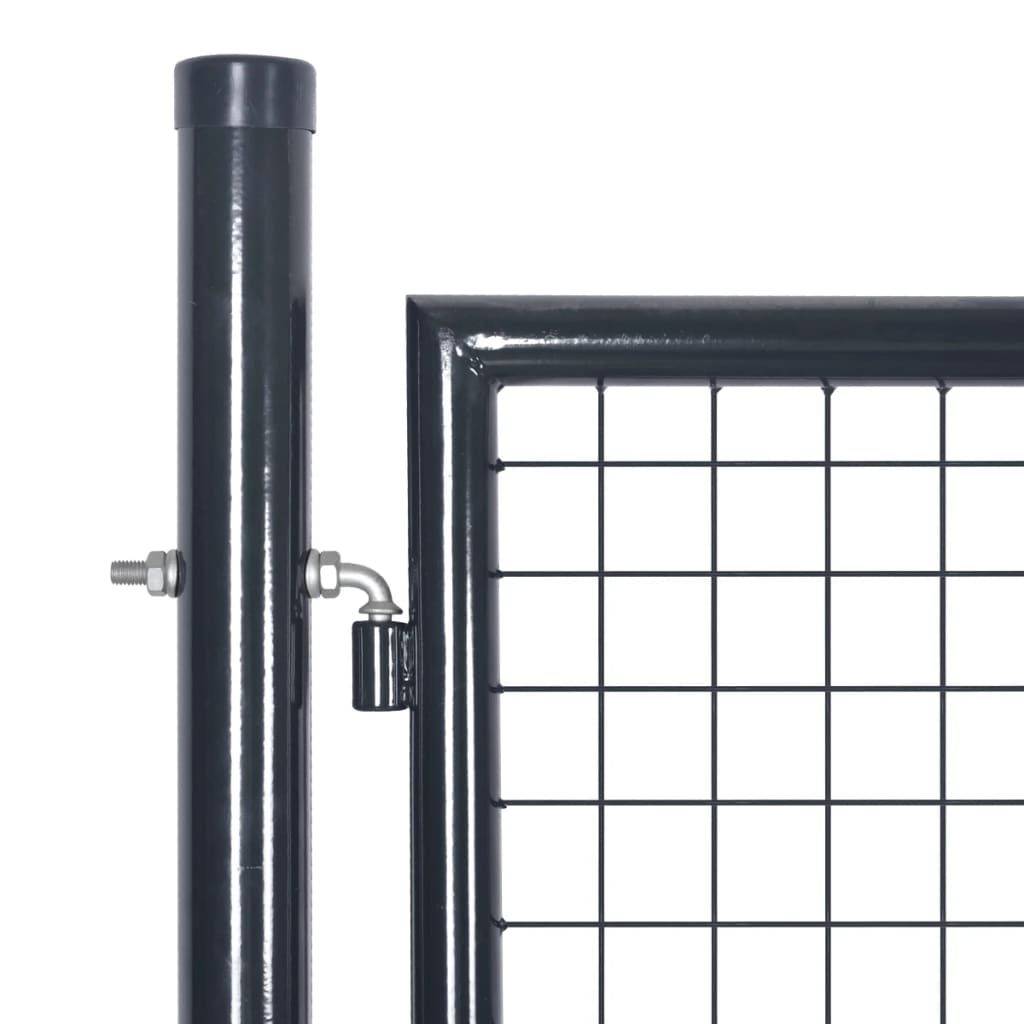 vidaXL Mesh Garden Gate Galvanised Steel 289x150 cm Grey