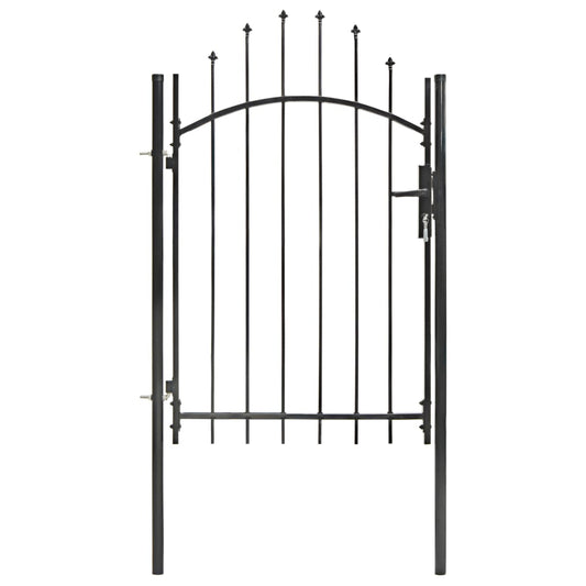 vidaXL Garden Gate Steel 1x2 m Black