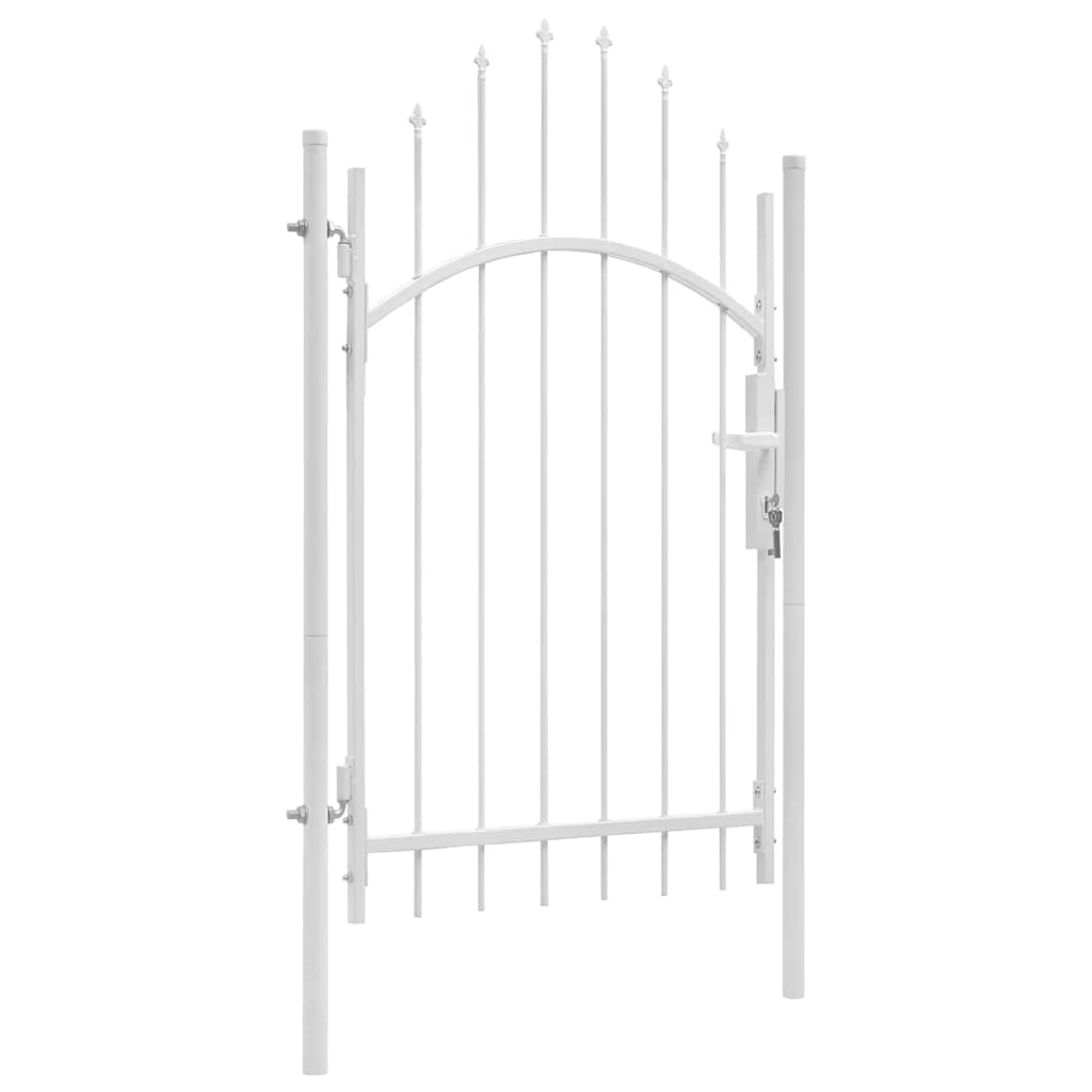 Garden Gate Steel 1x2.45 m White