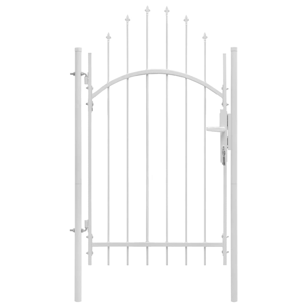 Garden Gate Steel 1x2.45 m White