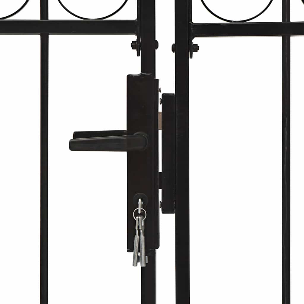 Fence Gate "ASSEN" Double Door with Arched Top Steel 400x200 cm