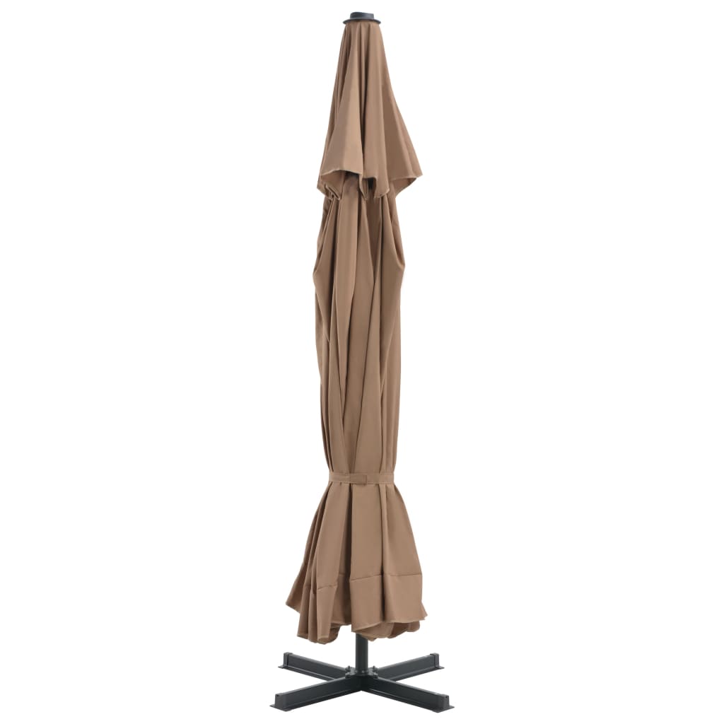 Garden Parasol | Taupe | Polyester, Aluminium | Large