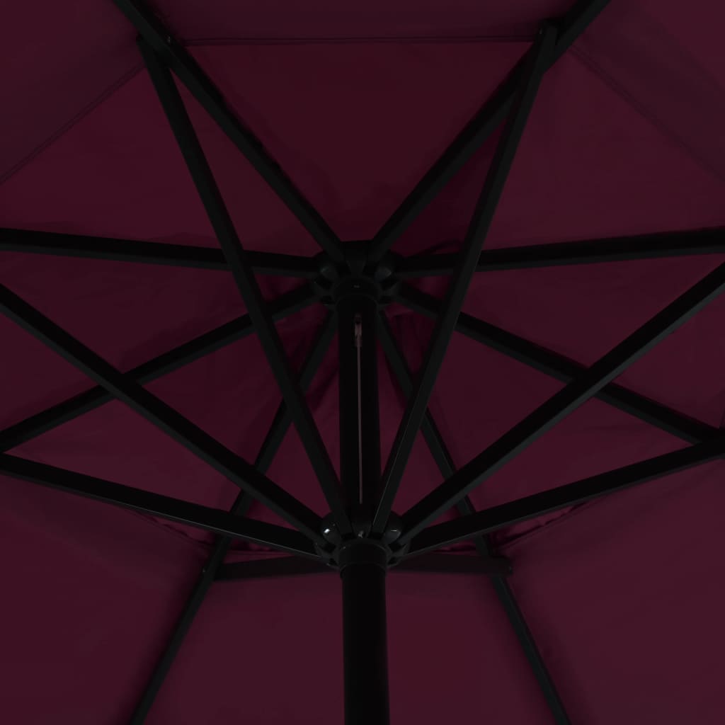 Garden Parasol | Bordeaux Red | Polyester, Aluminium | Extra Large