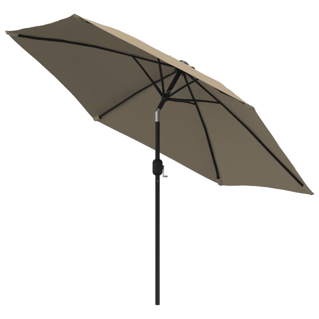 Garden Parasol with Metal Pole 300 cm Taupe