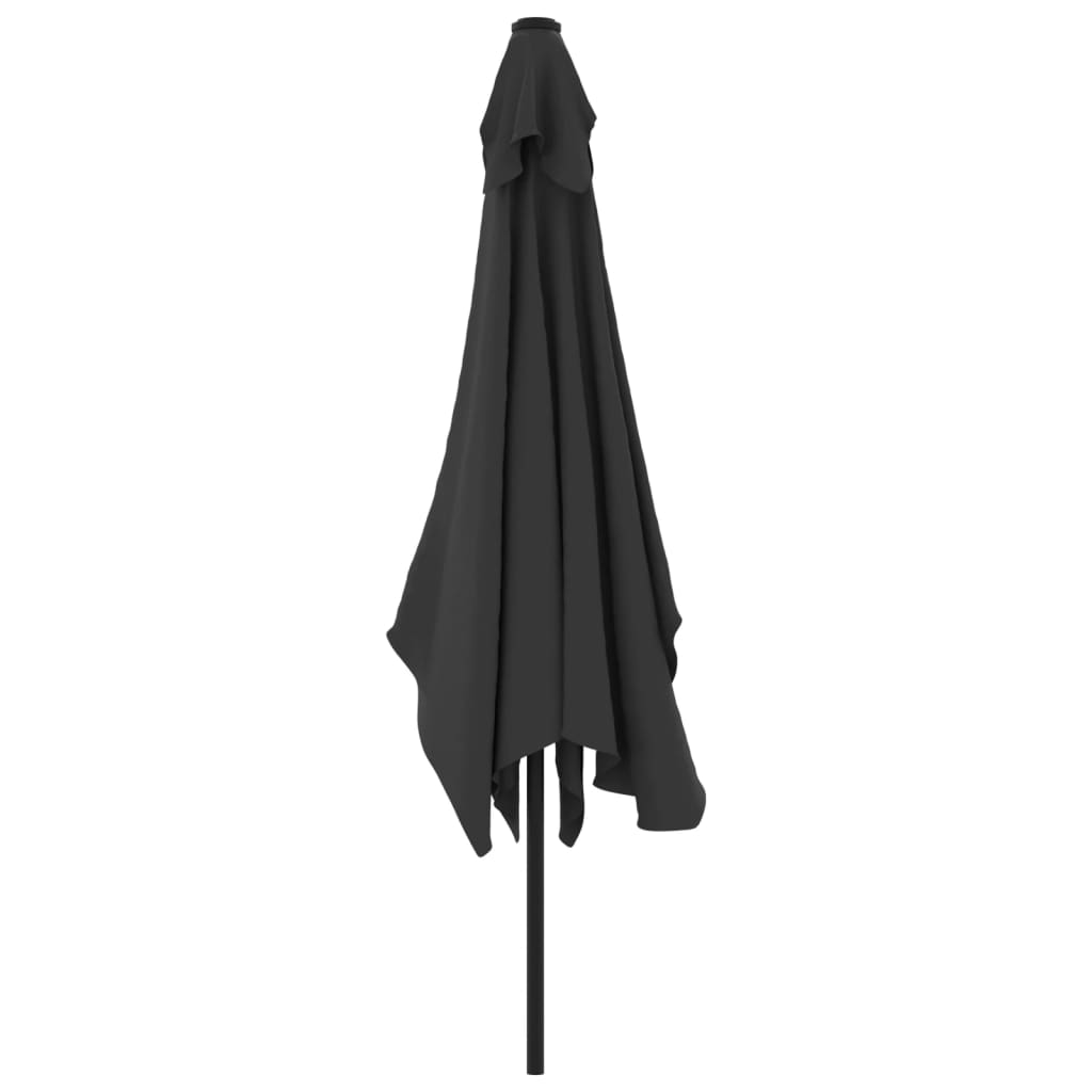 vidaXL Garden Parasol with Metal Pole 300x200 cm Anthracite